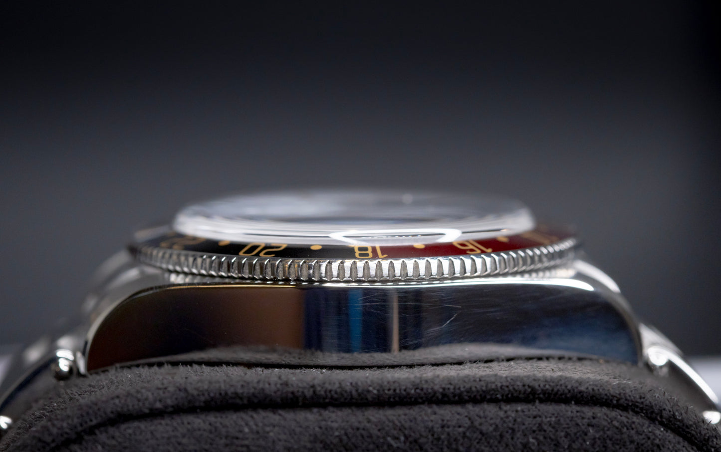 Tudor Black Bay 58 GMT Coke watch side profile showcasing the bezel and case details.