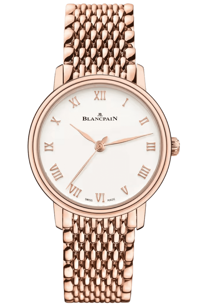 Blancpain Villeret Ultraplate Mille Mailles Red Gold Ladies Watch - 6104 3642 MMB
