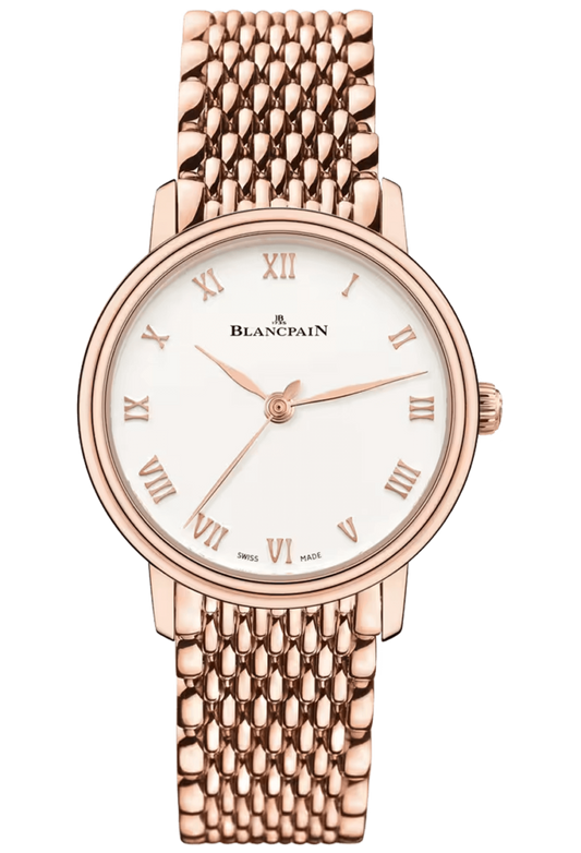 Blancpain Villeret Ultraplate Mille Mailles Red Gold Ladies Watch - 6104 3642 MMB