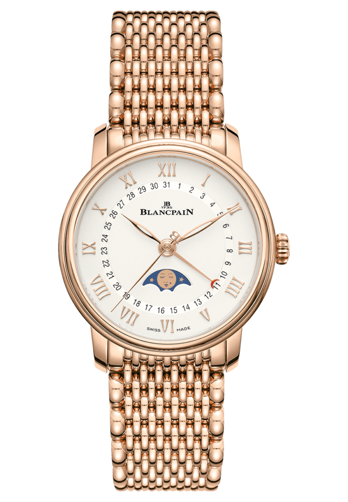 Blancpain Villeret Quantieme Phases de Lune Red Gold Ladies Watch - 6126 3642 MMB