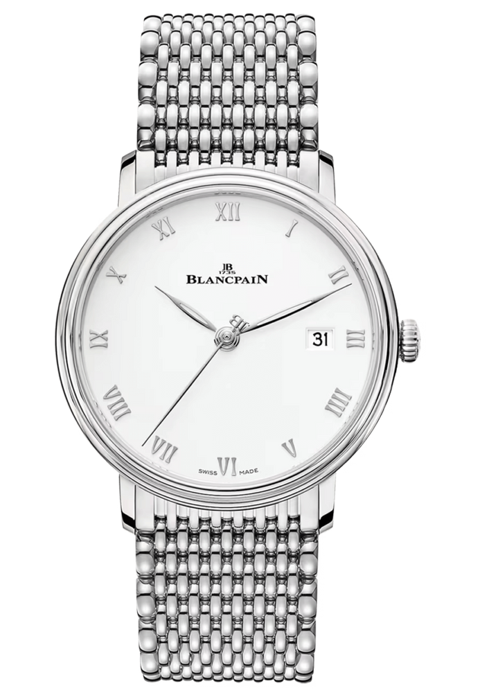 Blancpain Villeret Ultraplate Date Steel Ultra-Slim Men's Watch - 6224 1127 MMB