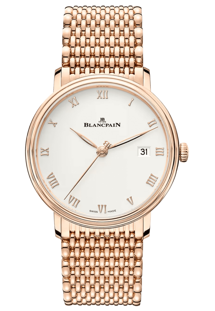Blancpain Villeret Ultraplate Date Red Gold Ultra-Slim Men's Watch - 6224 3642 MMB