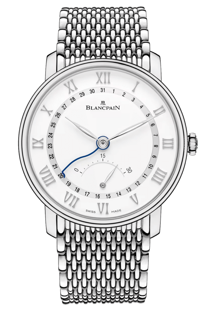 Blancpain Villeret Ultraplate Date Retrograde Seconds Steel Men's Watch - 6653Q 1127 MMB