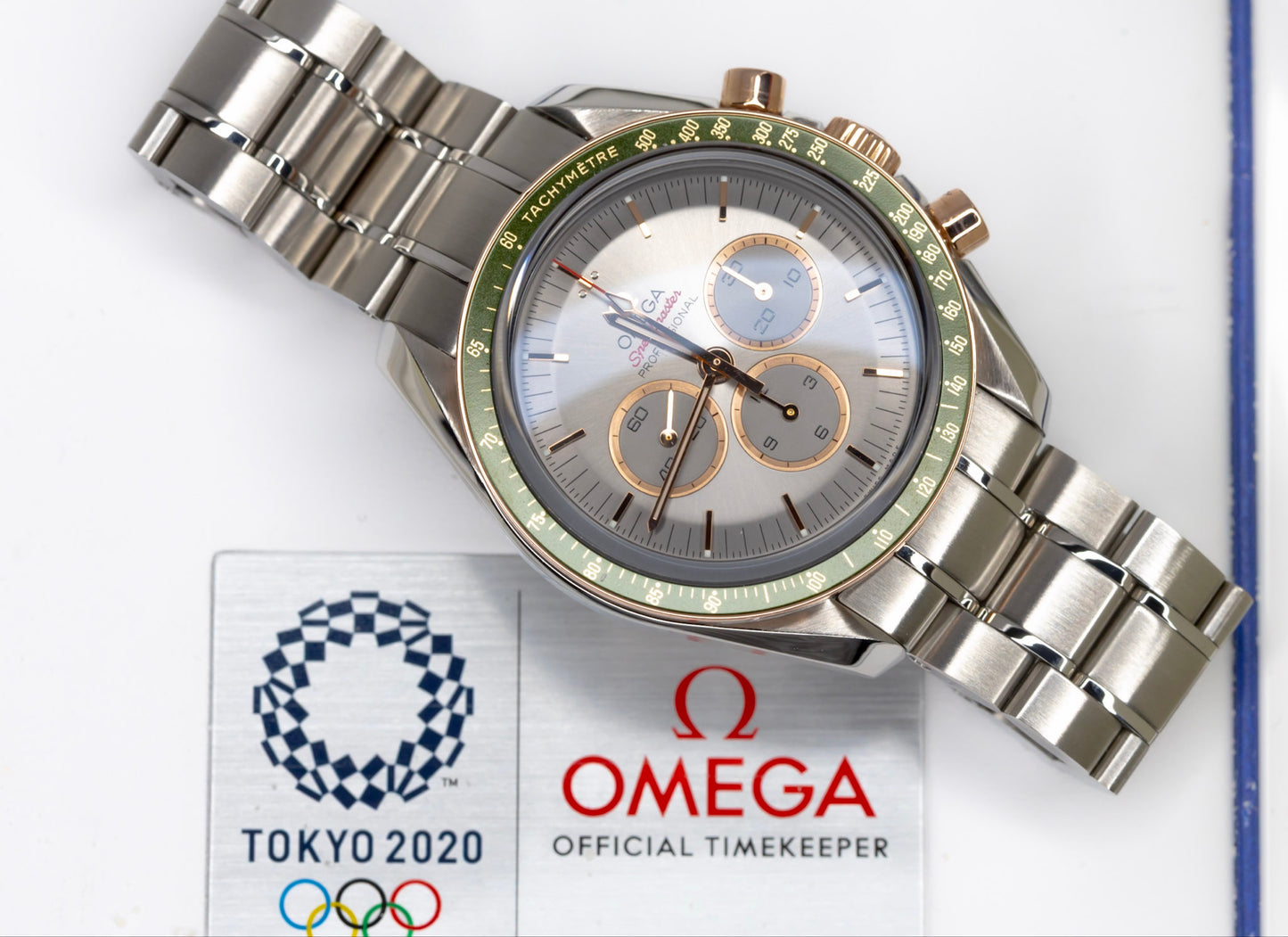 2020 Omega Speedmaster Chrono "Tokyo" Limited Edition Complete Set!