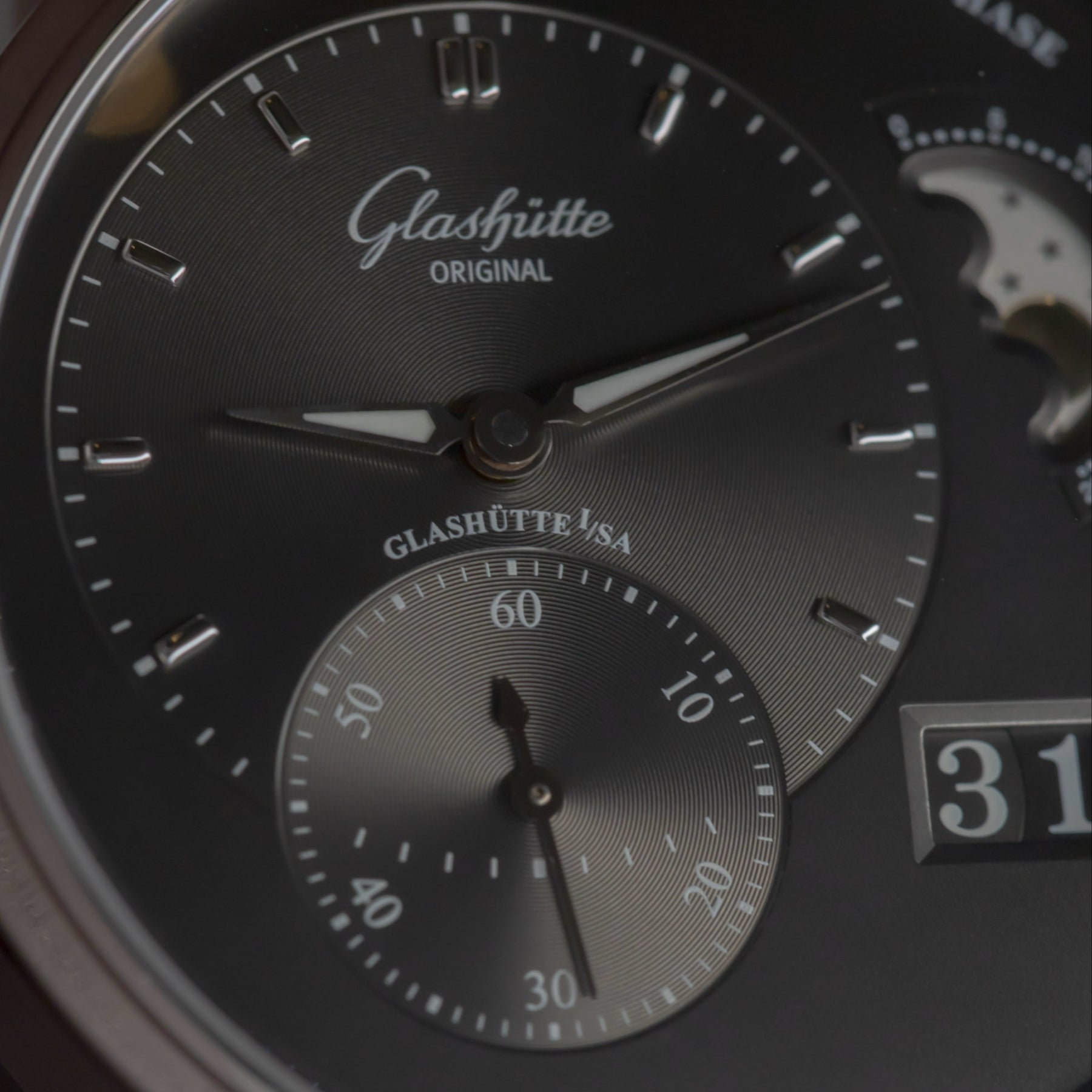 Glashütte Original PanoMaticLunar 1-90-02-43-32-24 Grey Dial 40mm Automatic Big Date