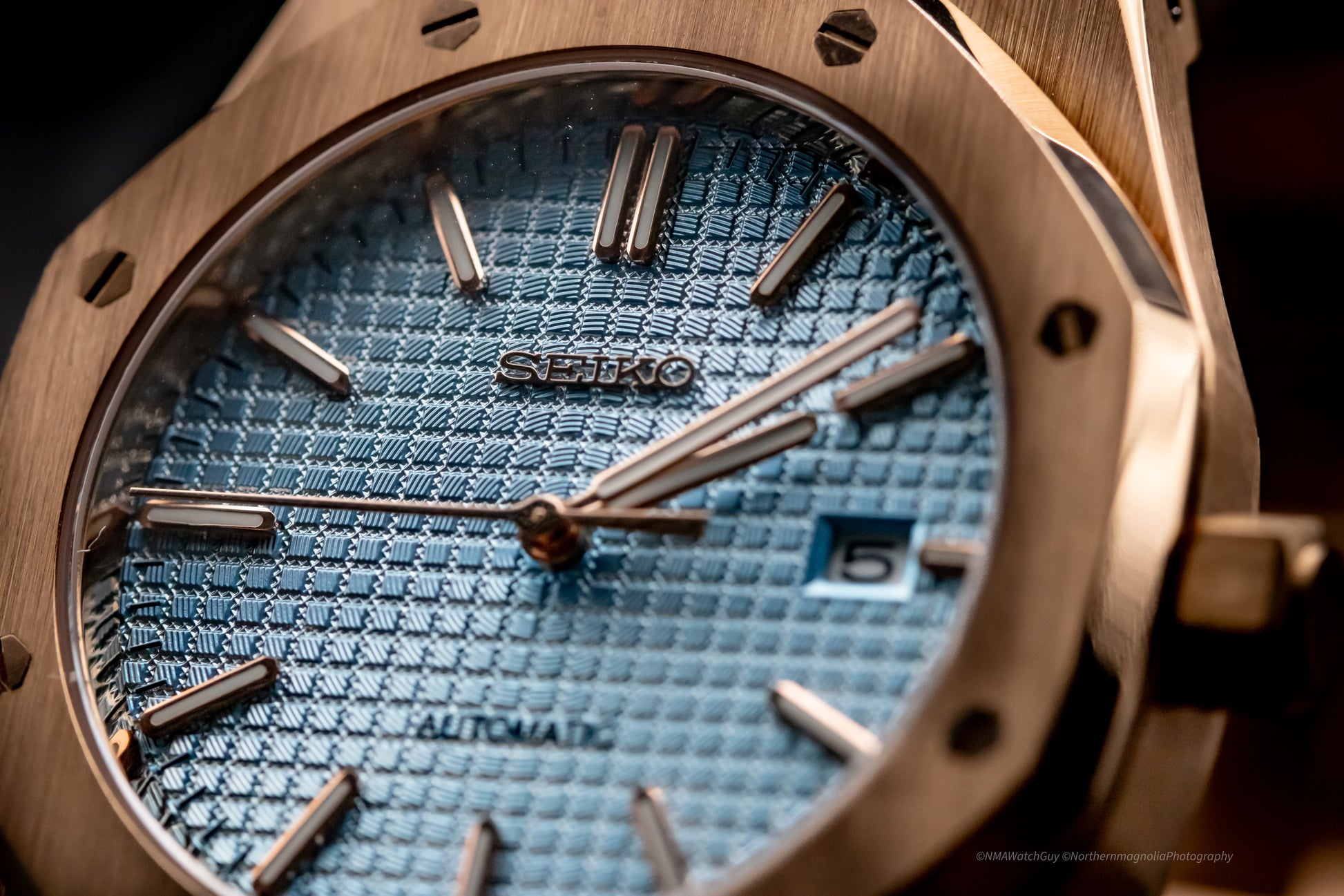 Seikomod Oak Rose Gold - SkyBlue image 4