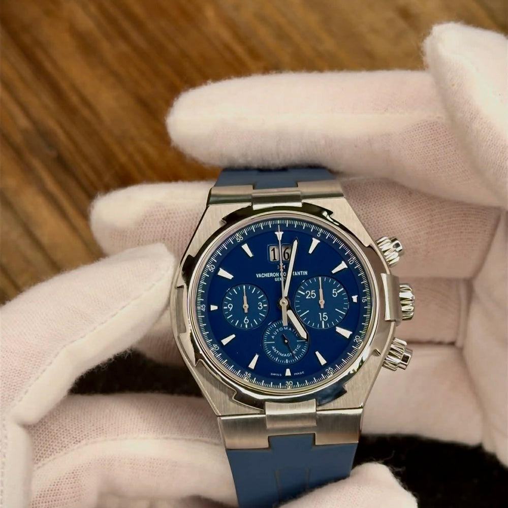 Vacheron Constantin Overseas Chronograph 42mm Blue Dial Steel 49150/000A-9745