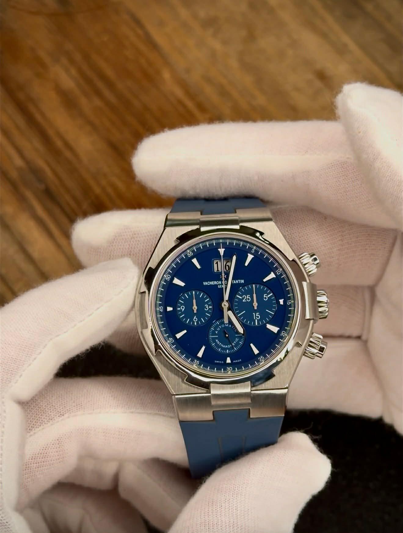 Vacheron Constantin Overseas Chronograph 42mm Blue Dial Steel 49150/000A-9745