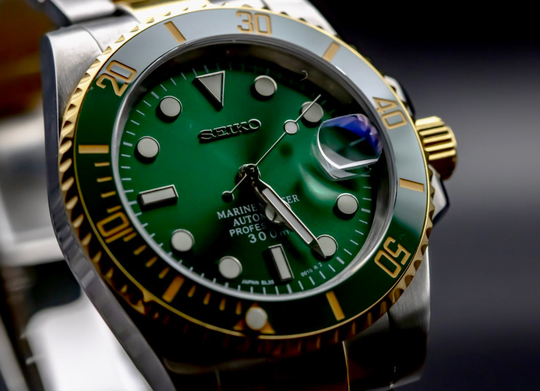 Seikomod Two Tone Green Diver image 2