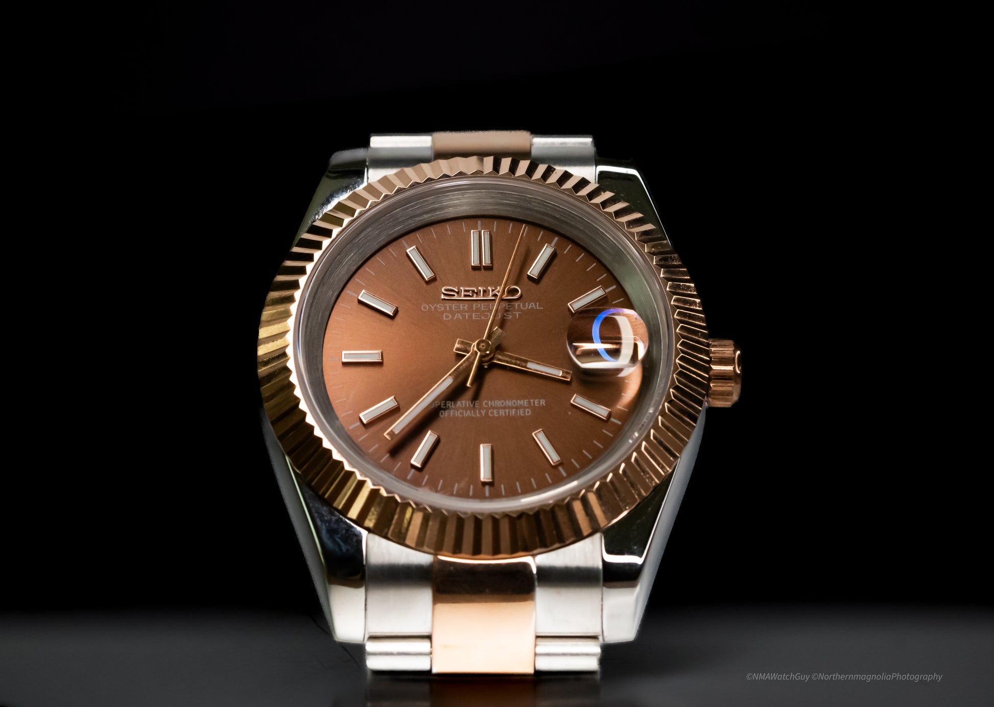 Seikomod Chocolate Two Tone DateJust image 1
