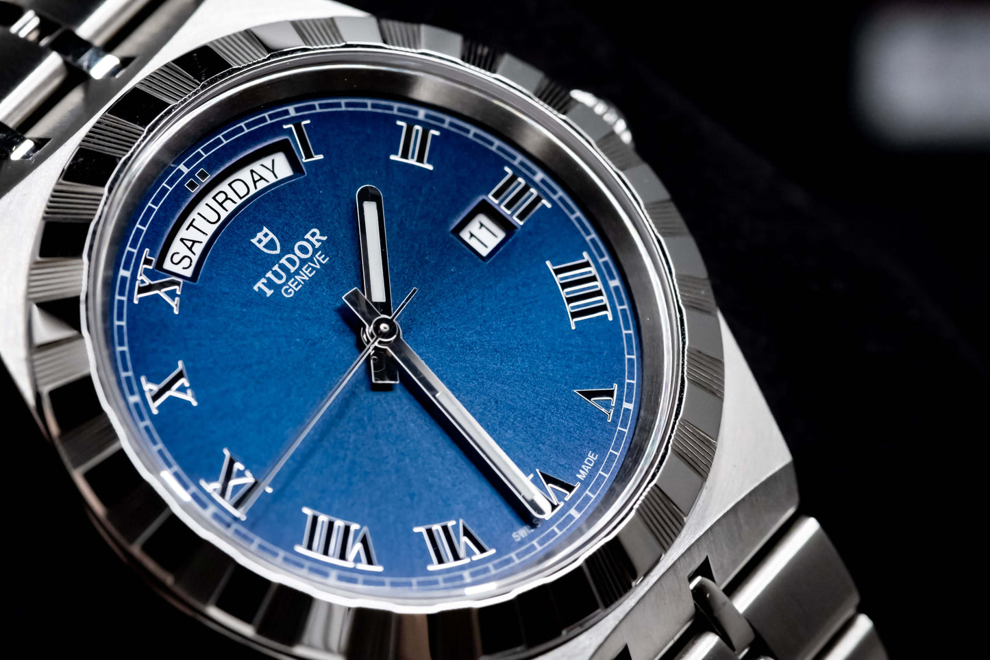 Tudor Royal 41 Blue Dial Day Date Stainless Steel M28600-0005