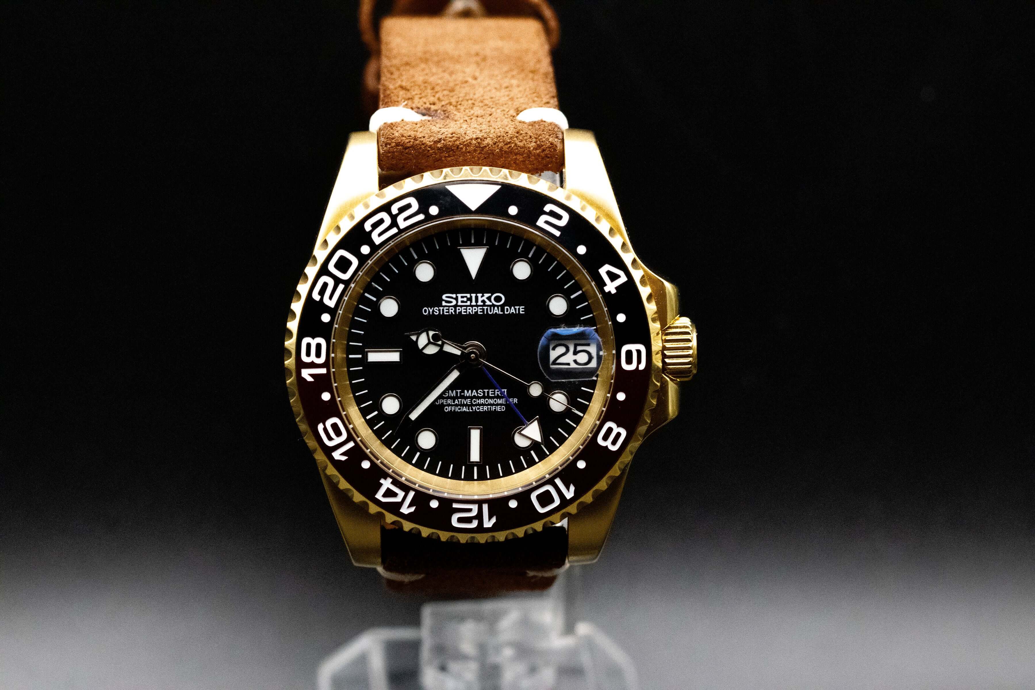Seikomod Bronze GMT Automatic Watch – Unique Design – Kingdom