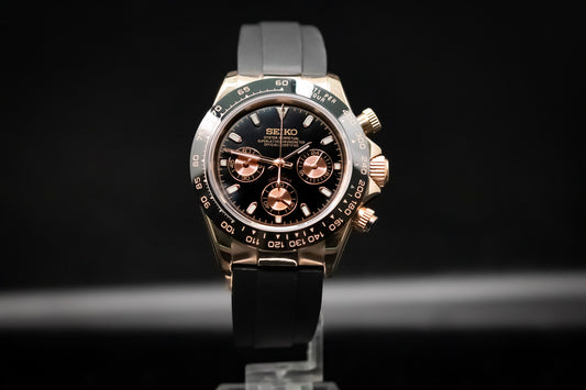 Seikomod Daytona Noir et Or