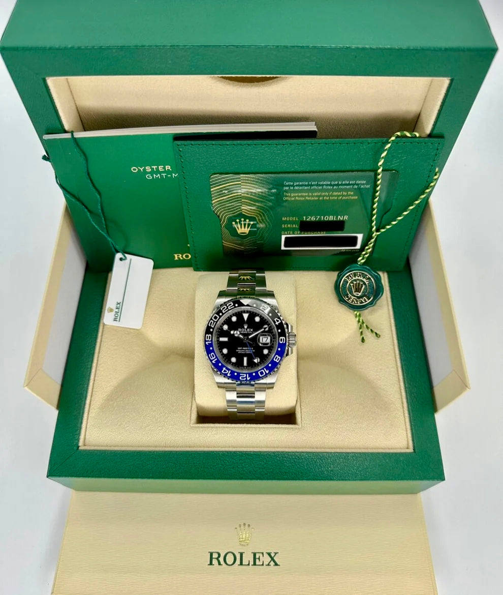 2024 Rolex GMT-Master II "Batman" 40mm 126710BLNR in Stainless Steel with Oyster Bracelet