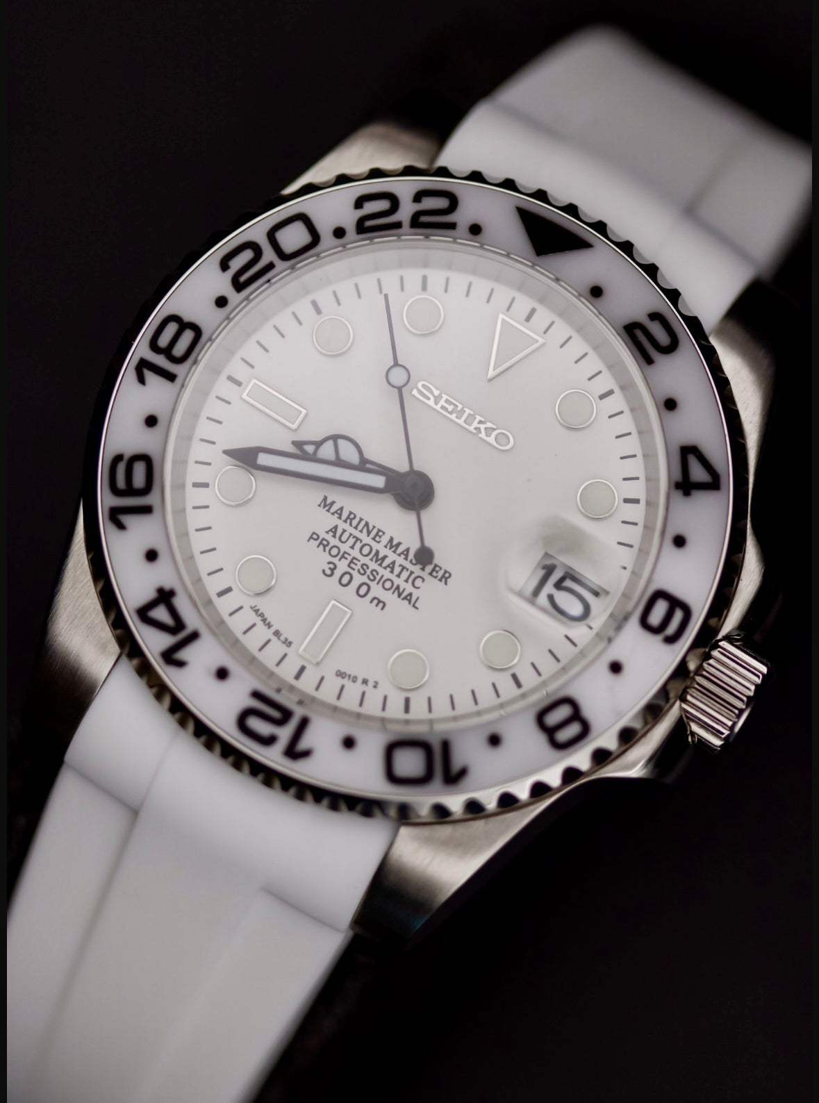 Seikomod White Yachtmaster on Strap image 5
