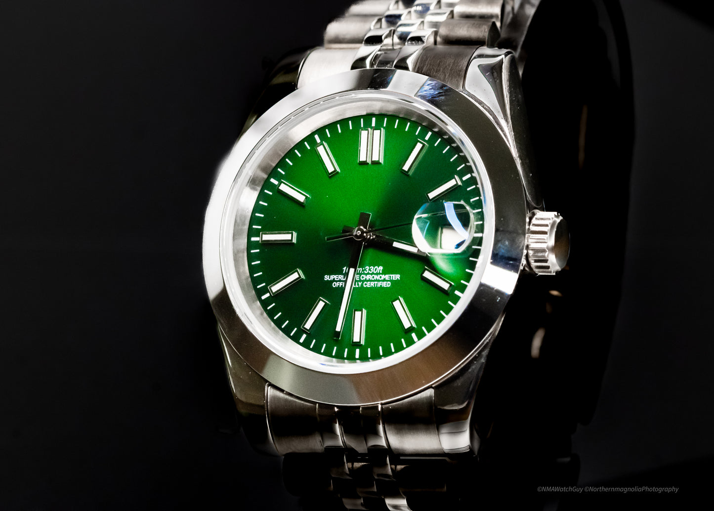 Seikomod Green DateJust nologo image 2