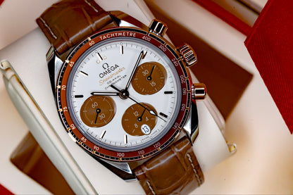 2024 Omega Speedmaster 38 Chrono "Cappuccino" Complete Set