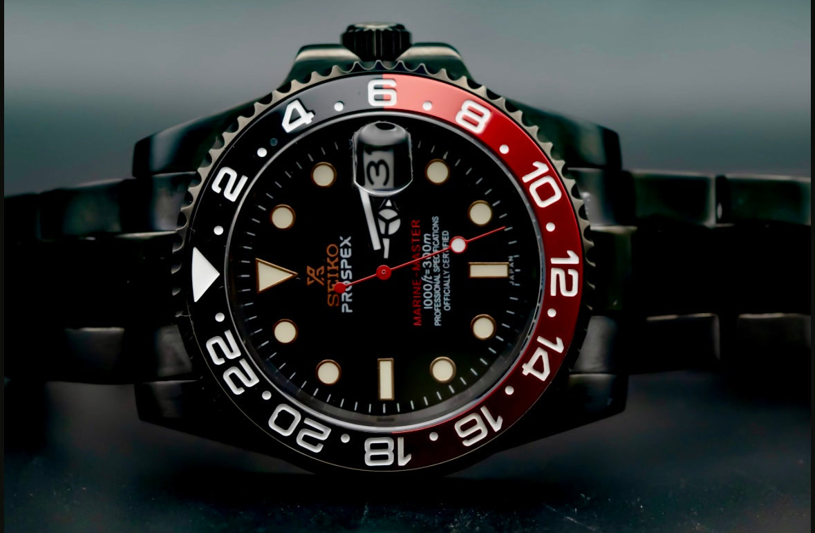 Seikomod Black on Black Coke Diver image 2