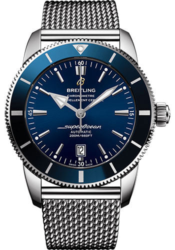 Breitling Superocean Heritage II B20 Automatic 46 Watch - Steel Case - Gun Blue Dial - Steel Ocean Classic Bracelet - AB2020161C1A1