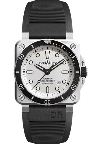 Bell & Ross BR 03-92 Diver White - Rubber Strap