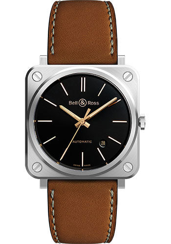 Bell & Ross BR S-92 Golden Heritage Watch - Calfskin Strap