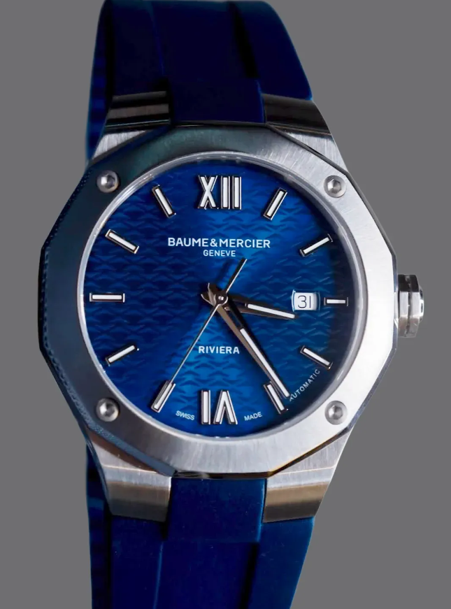 2026 Baume & Mercier Riviera 42MM Blue Dial Rubber Strap (M0A10619)