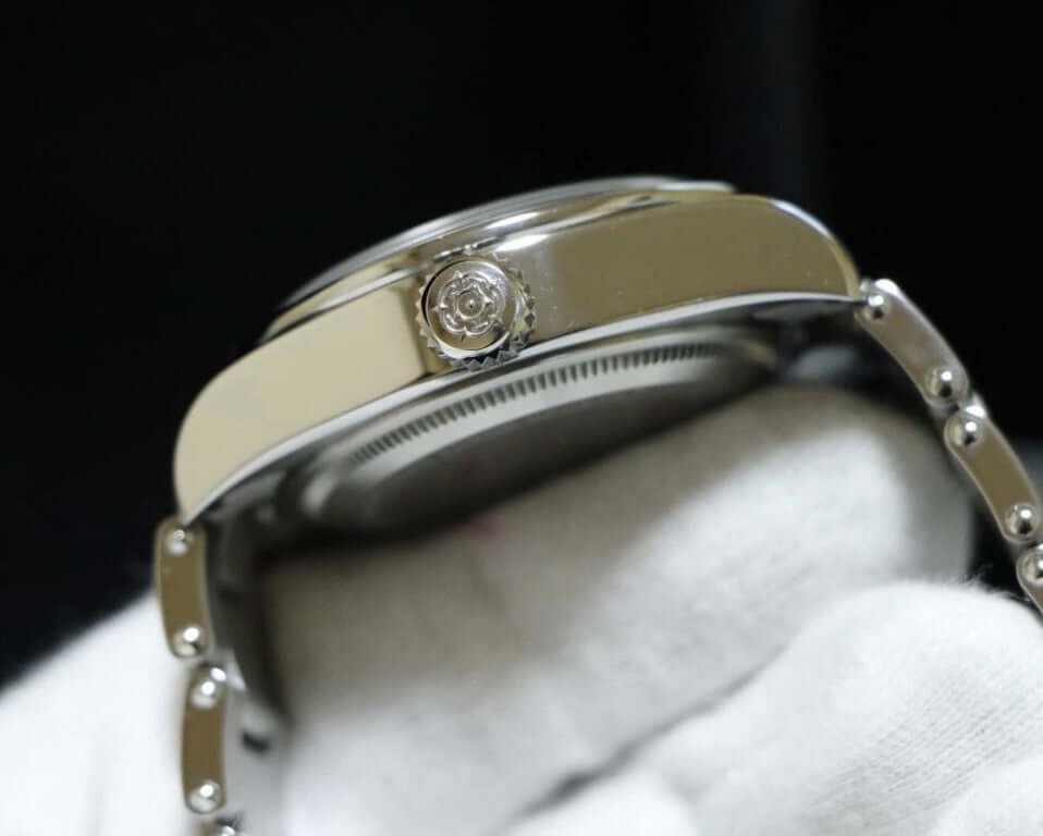 Tudor Black Bay Pro review showcasing the side profile and crown of the watch, highlighting its sleek design and craftsmanship.