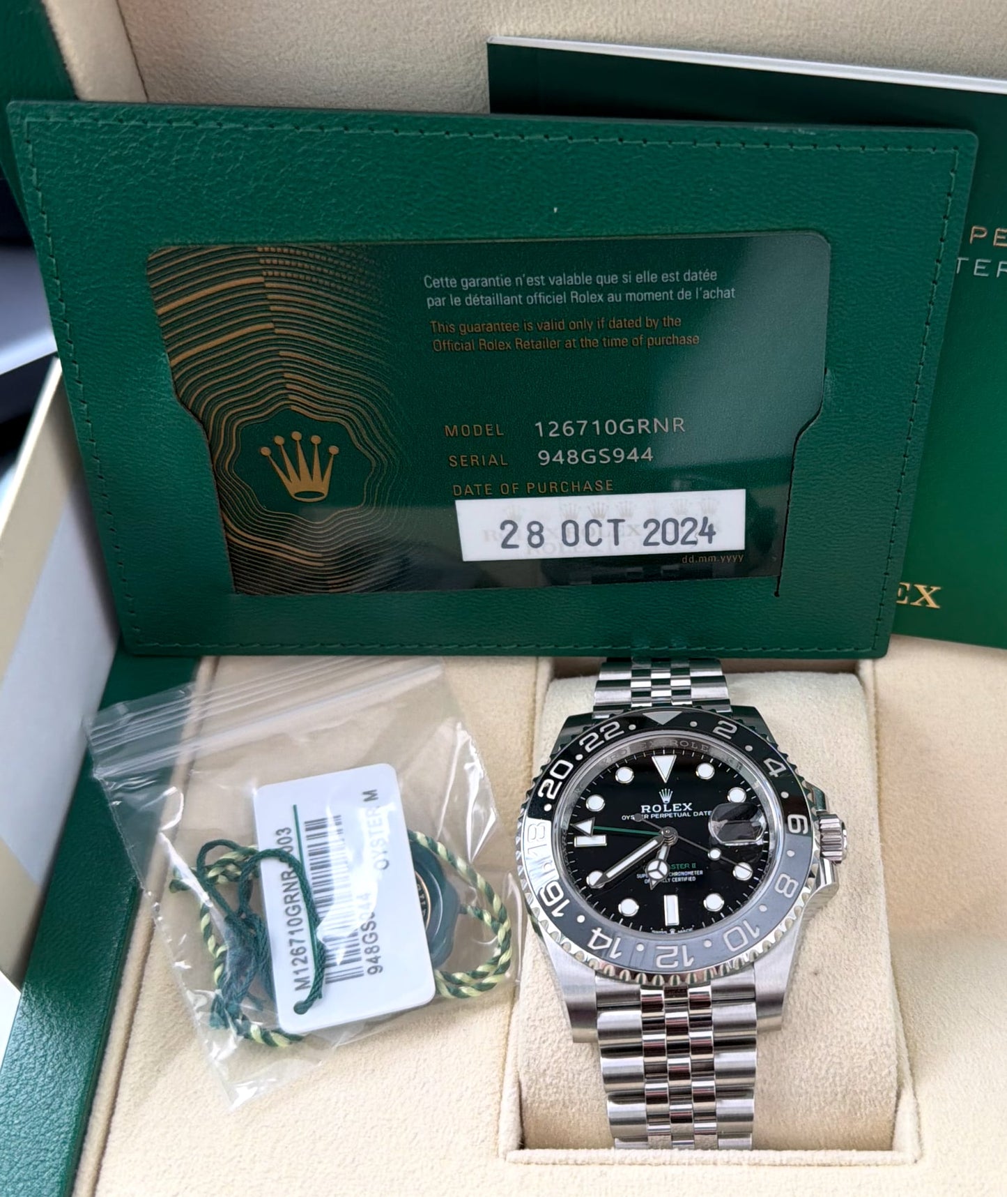 2024 Rolex GMT-Master II "Bruce Wayne" 126710GRNR-0004