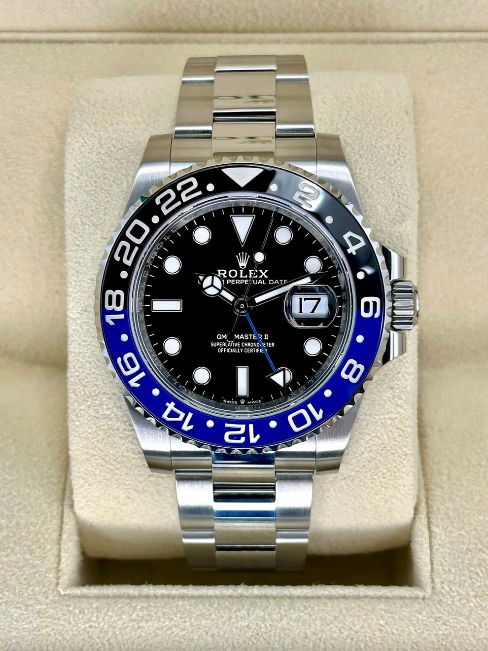 2024 Rolex GMT-Master II "Batman" 40mm 126710BLNR in Stainless Steel with Oyster Bracelet