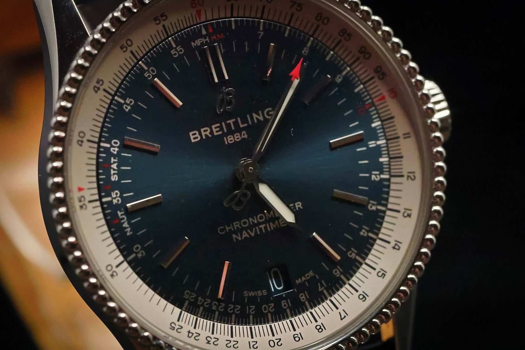 Breitling Navitimer Automatic 41 Blue Dial Ref. A17325211C1P1 – Swiss Luxury Pilot’s Watch close-up