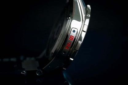 Ulysse Nardin Blue Diver Watch - 1183-170-3/93 side view showcasing stainless steel case detail.