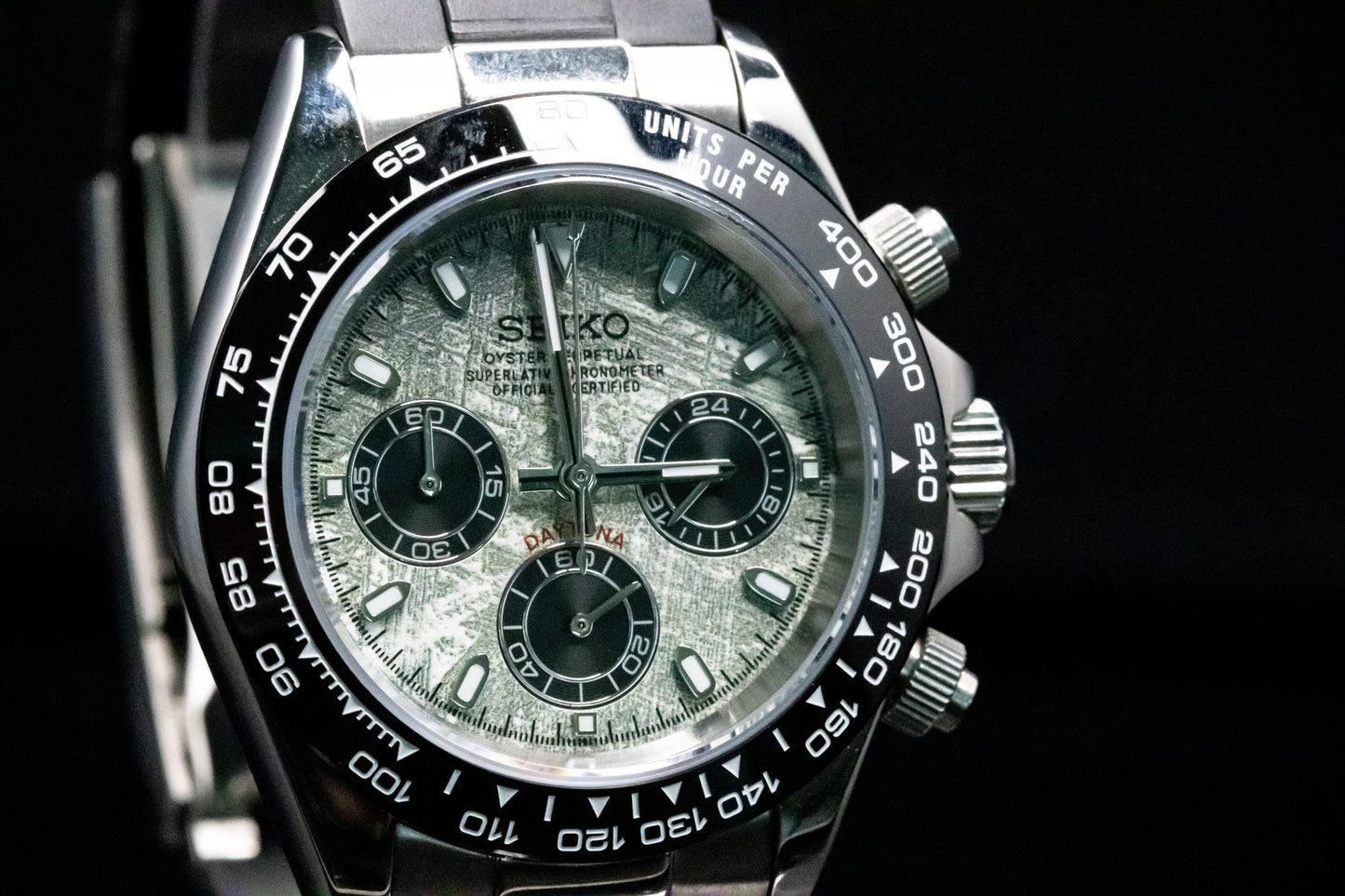 Seikomod Meteorite OysterFlex Daytona