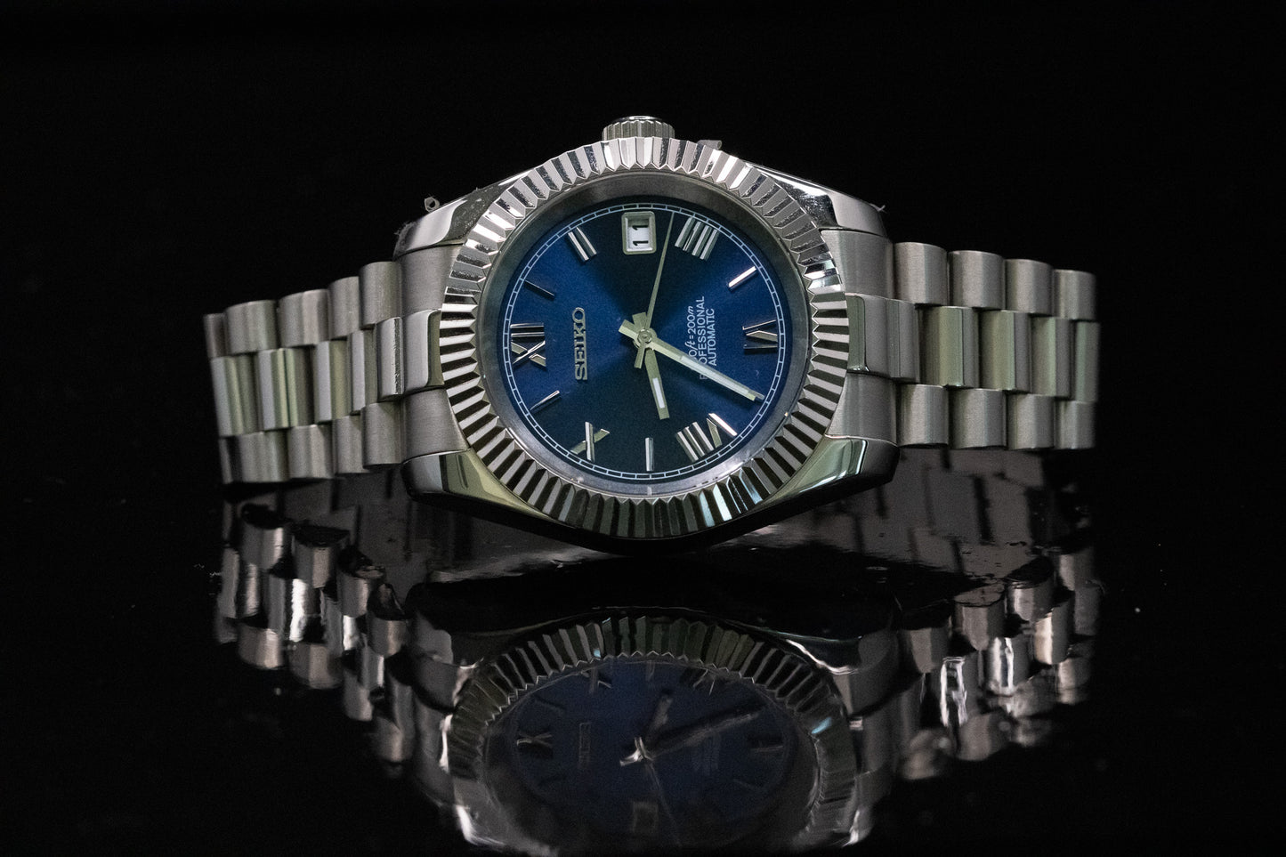 Seikomod Blue Roman DateJust