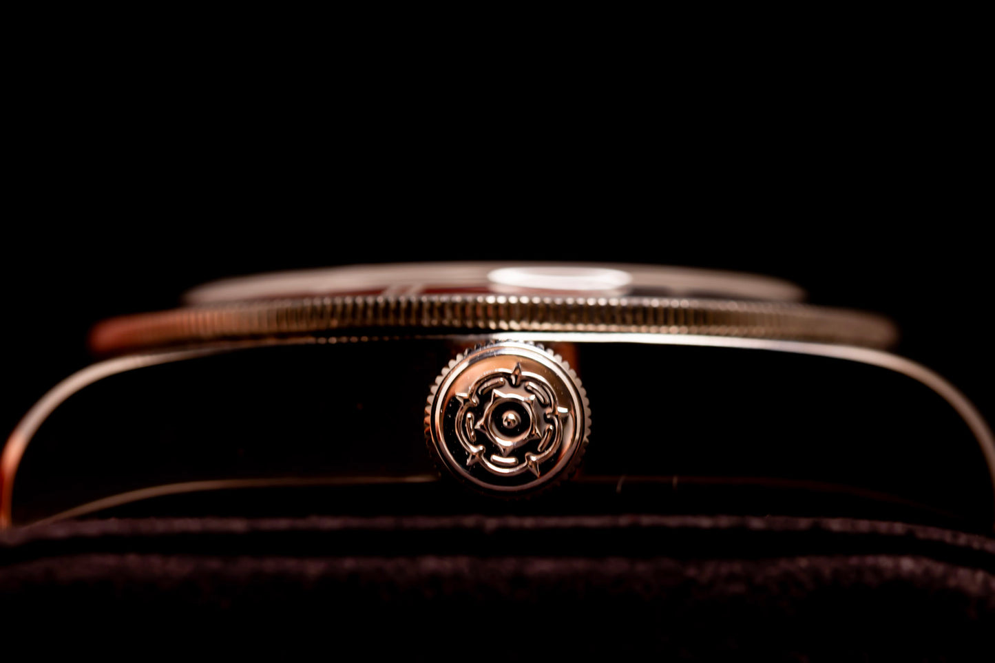 TUDOR Black Bay GMT Pepsi Bezel 41mm M79830RB-0003 Automatic Watch Full Set close-up of the crown detail.