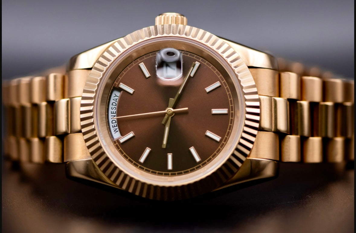 Seikomod Rose Gold Day Date nologo