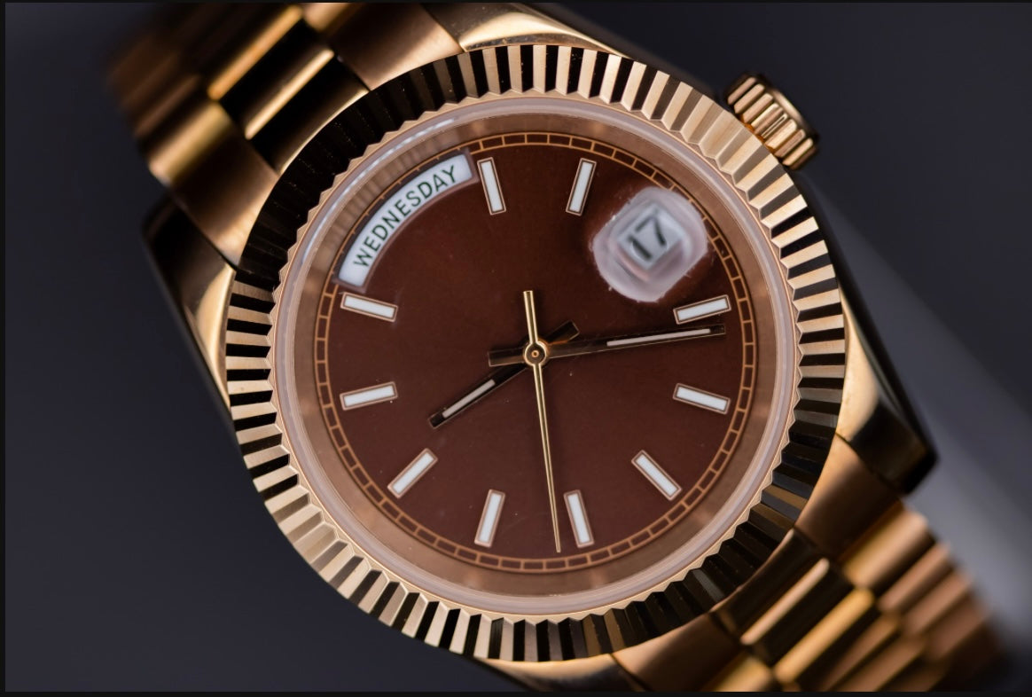 Seikomod Rose Gold Day Date nologo