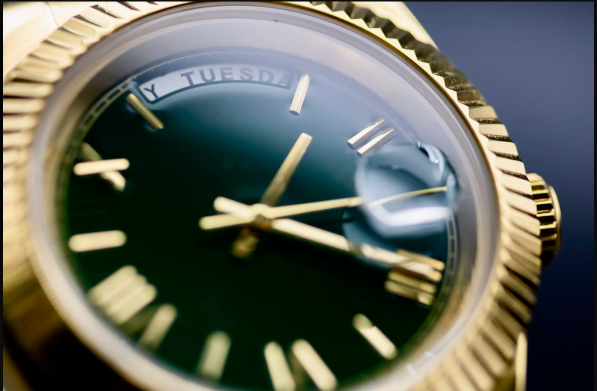 Seikomod Green &amp; Gold Day Date nologo
