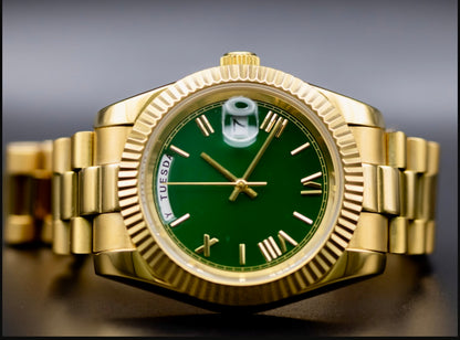 Seikomod Green &amp; Gold Day Date nologo