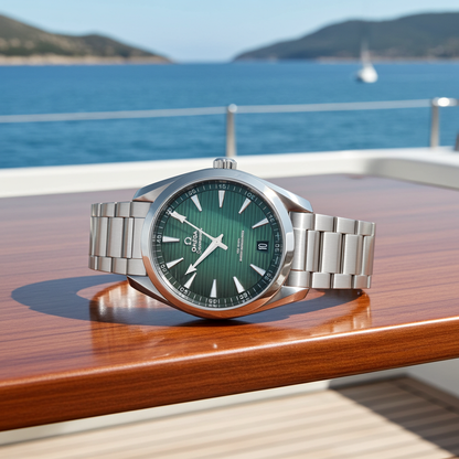 2021 OMEGA Seamaster Aqua Terra Green Teak Dial 41mm 220.10.41.21.10.001