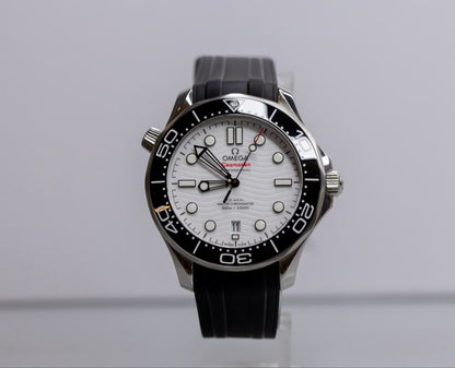 Omega Seamaster Diver 300M 42mm White Dial Stainless Steel Black Bezel