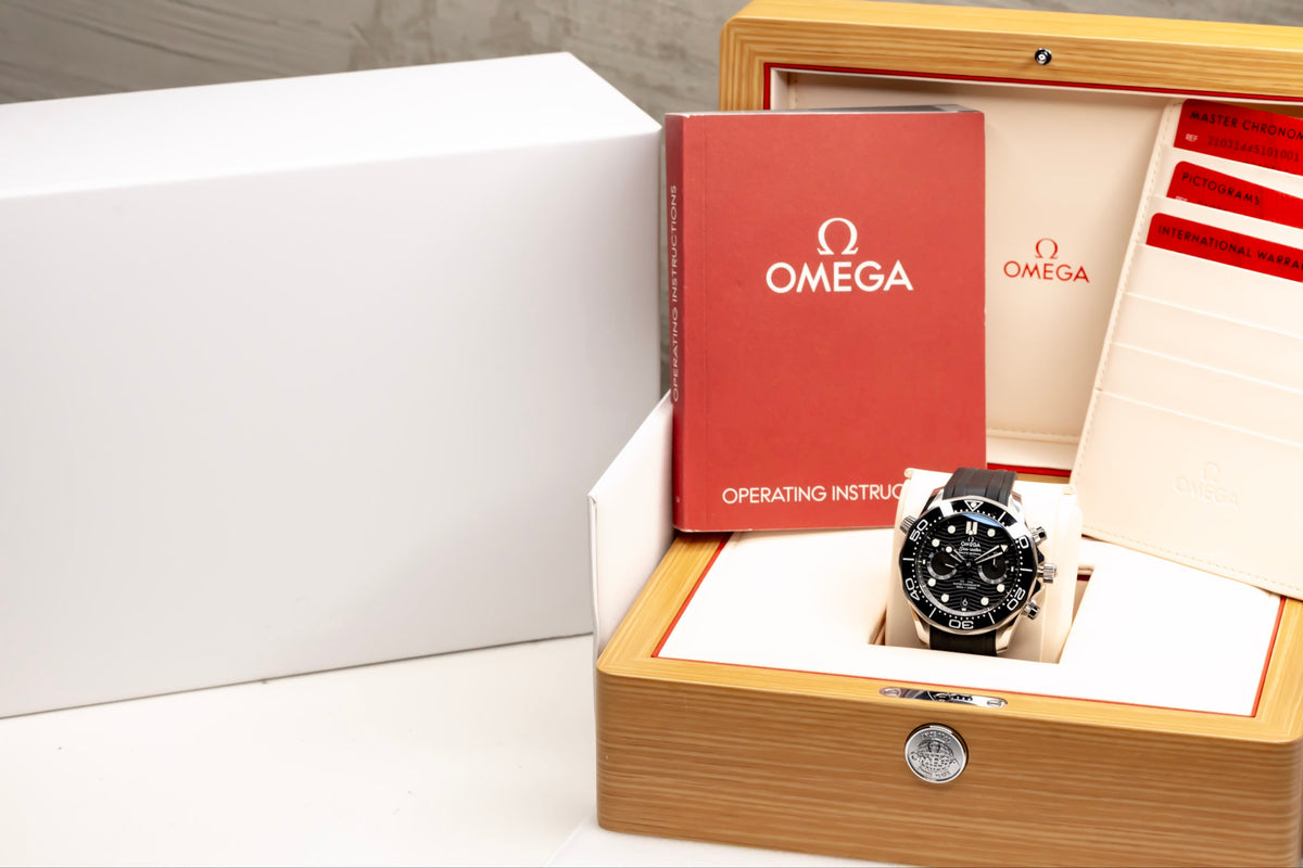2025 Omega Seamaster Diver 300M Chronograph Complete Set