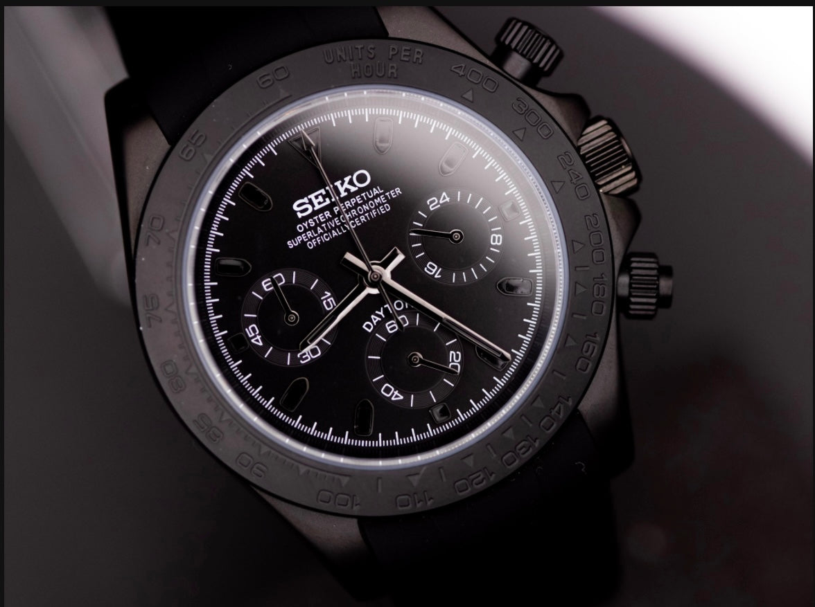 SeikoMod "Matte Black" Daytona image 3