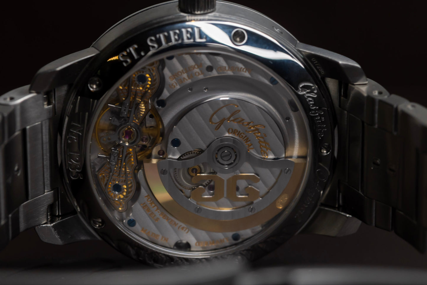 Glashütte Original PanoMaticLunar 1-90-02-43-32-24 Grey Dial 40mm Automatic Big Date