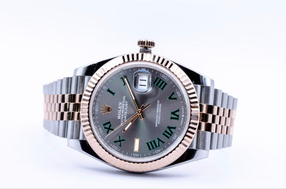 2023 Rolex "Wimbledon" Datejust 41 Everose Complete Set