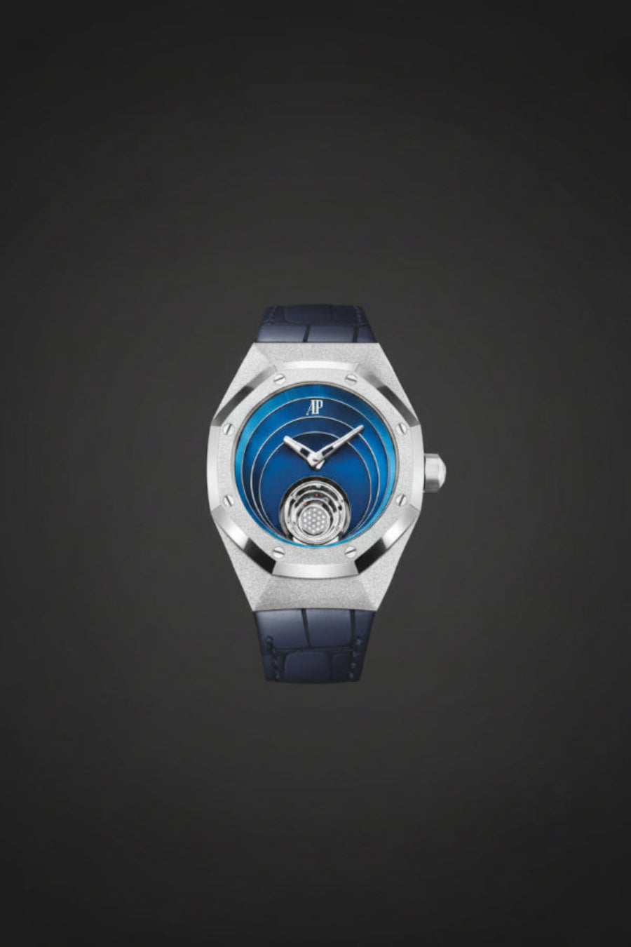 Audemars Piguet Royal Oak Concept Frosted Gold Flying 38.5mm Tourbillon White Gold Blue | 26630BC.GG.D326CR.01