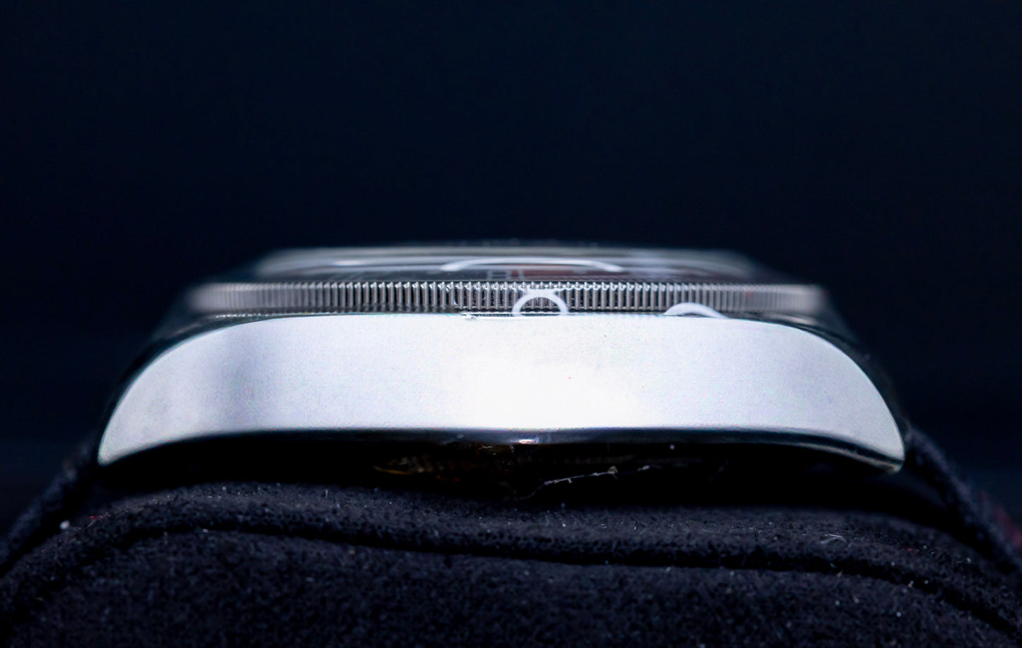 Side view of the 2026 Tudor Black Bay GMT Pepsi watch showcasing its sleek profile and polished case.