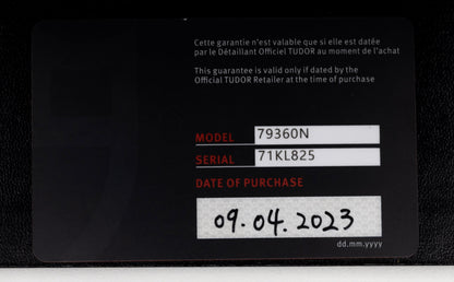 2023 Tudor  Black Bay Complete Origincal Box & Papers