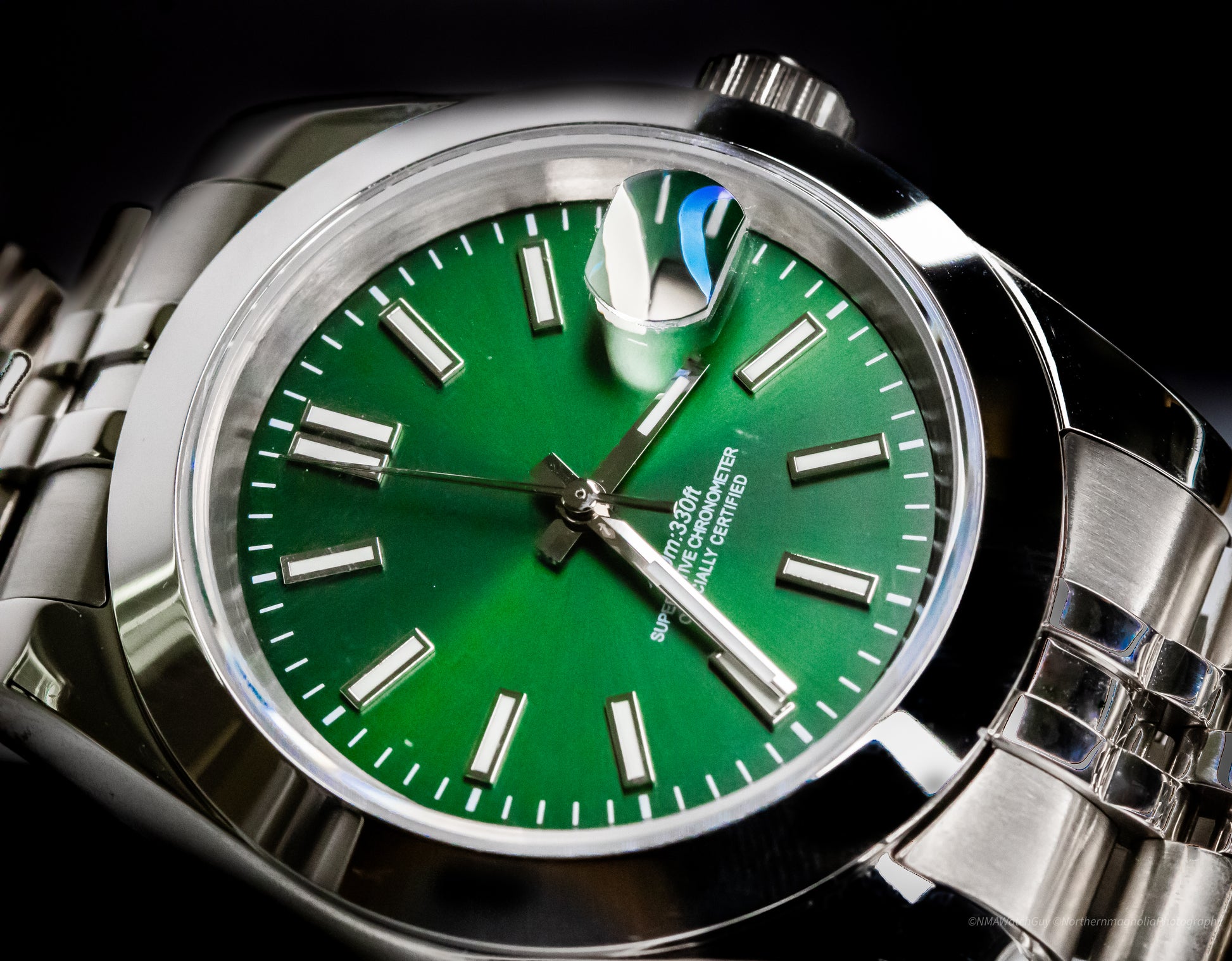 Seikomod Green DateJust nologo image 3