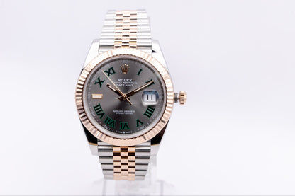 2023 Rolex "Wimbledon" Datejust 41 Everose Complete Set