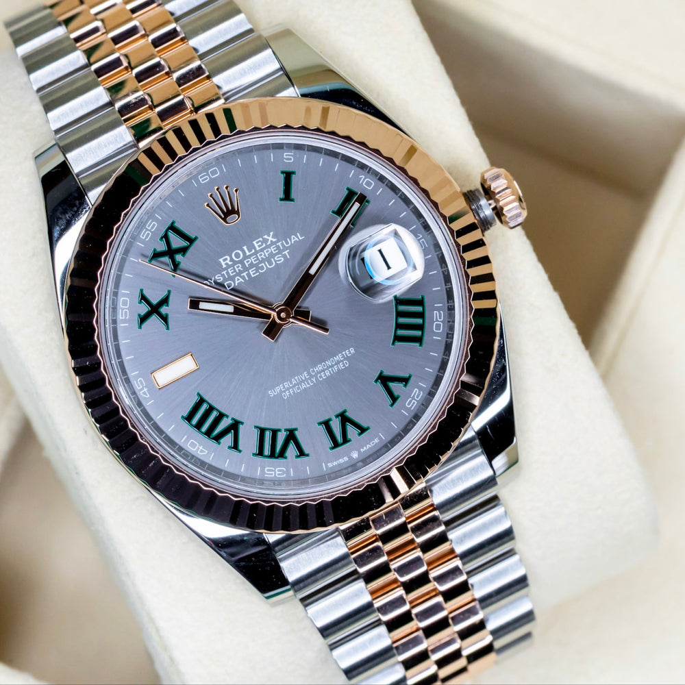 2023 Rolex "Wimbledon" Datejust 41 Everose Complete Set